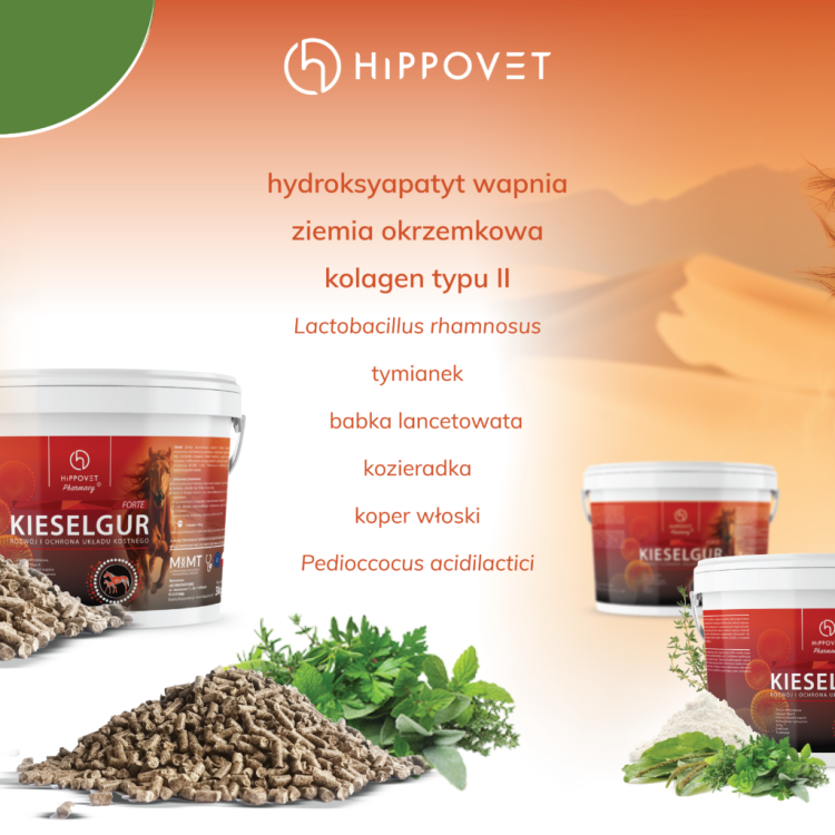 Hippovet Pharmacy Kieselgur Forte –  suplement na rozwój i ochronę układu kostnego 3 kg