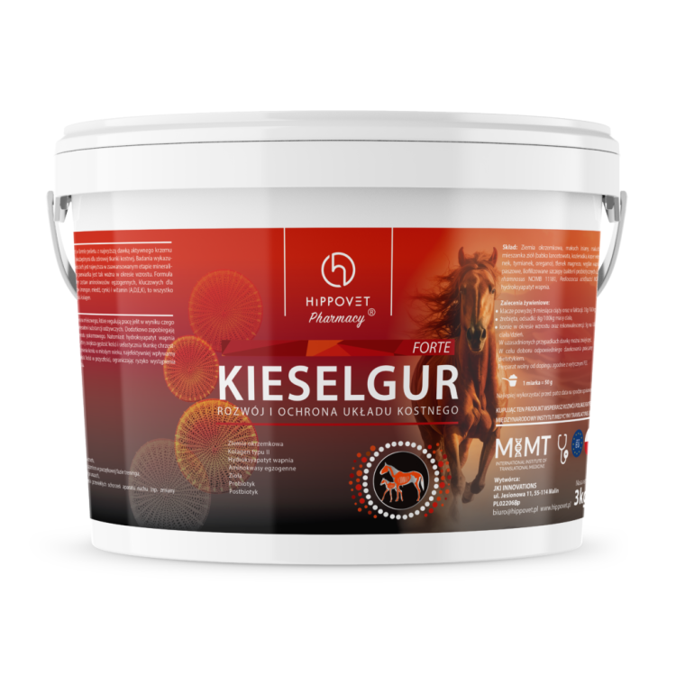 Hippovet Pharmacy Kieselgur Forte –  suplement na rozwój i ochronę układu kostnego 3 kg
