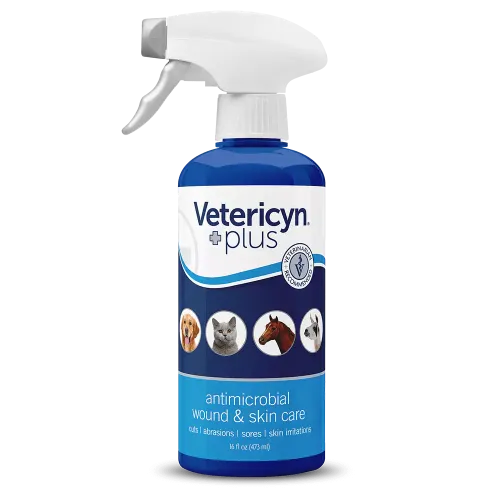 Pielęgnujący spray do skóry i przyspieszenia gojenia ran dla koni  Vetericin Plus 500ml