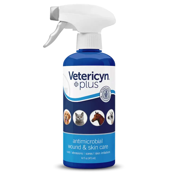 Pielęgnujący spray do skóry i przyspieszenia gojenia ran dla koni  Vetericin Plus 500ml