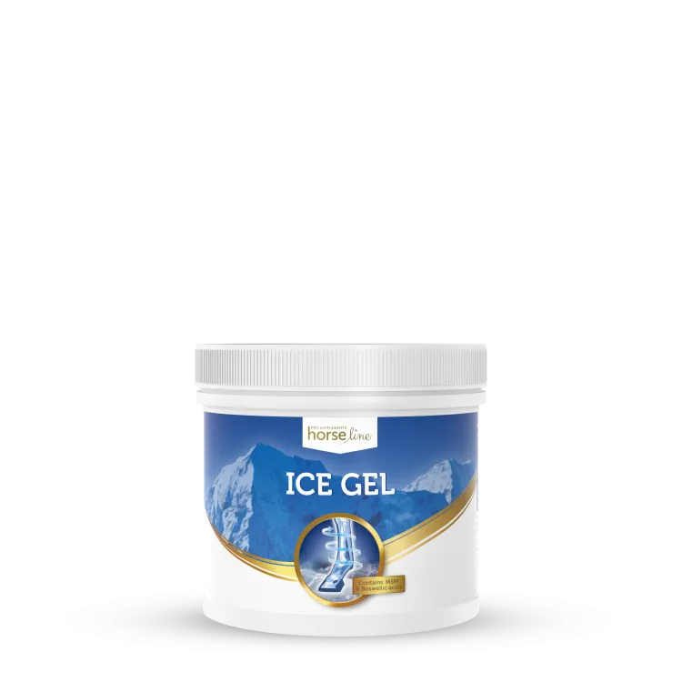 HorseLinePRO IceGel Wcierka regeneracyjno-chłodząca na obrzęki dla koni pojemność 650 ml
