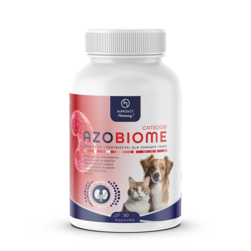 Hippovet Pharmacy AZOBIOME probiotyk na wsparcie w terapii chorób nerek dla psów i kotów