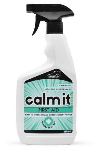 Jump it Calm  it Płyn łagodzący na wycieranie grzywy i ogona dla koni pojemność 650 ml
