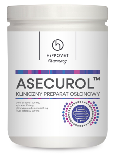ASECUROL kliniczny preparat osłonowy na wrzody dla koni opakowanie 1kg